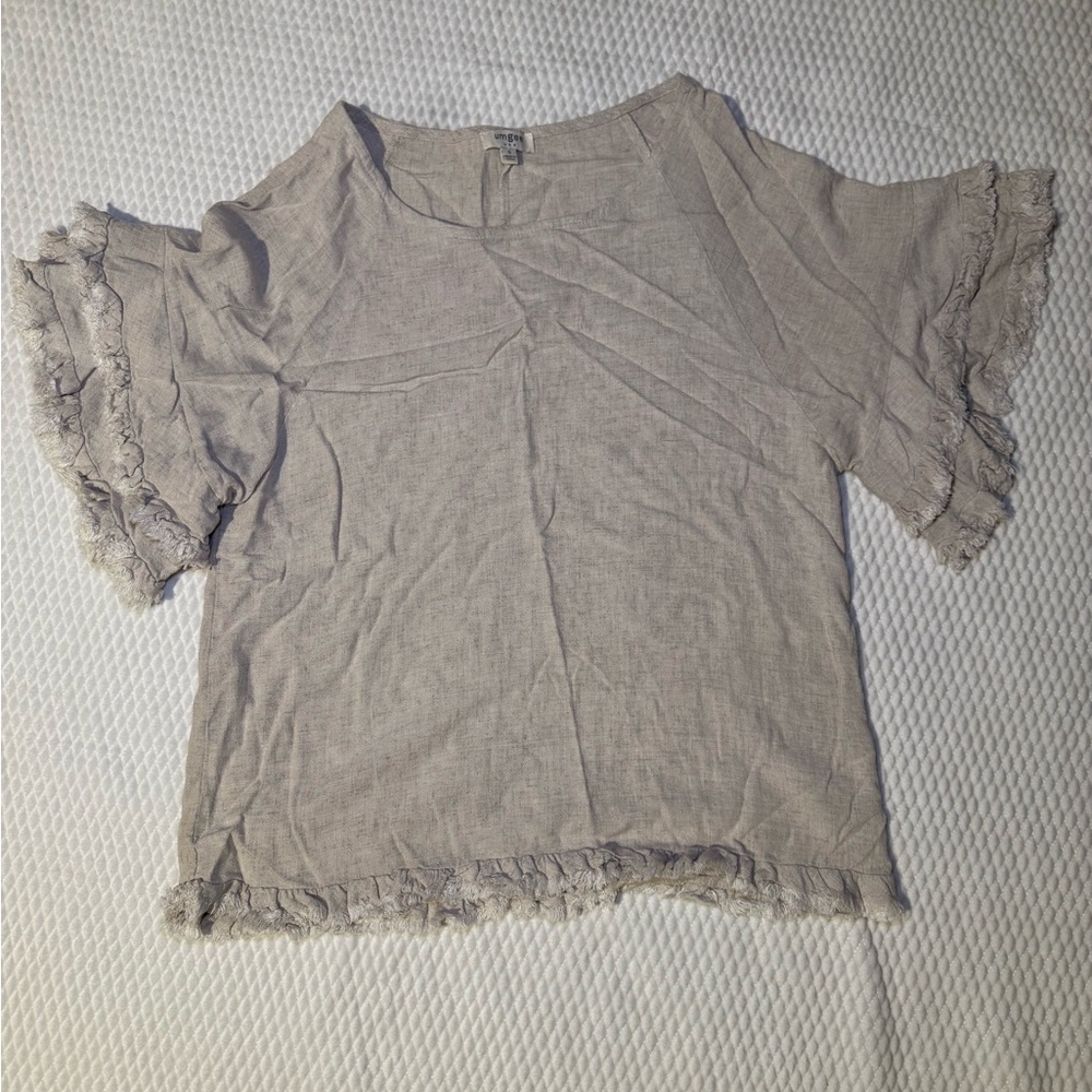 Umgee Linen Blend Blouse - S